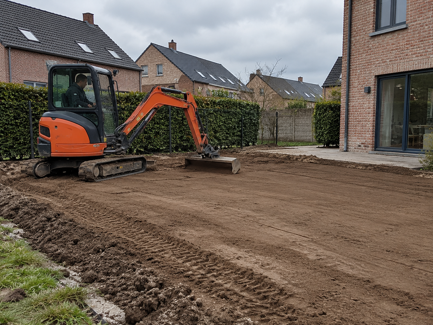 Nivellement et mise à niveau d'un terrain en Belgique